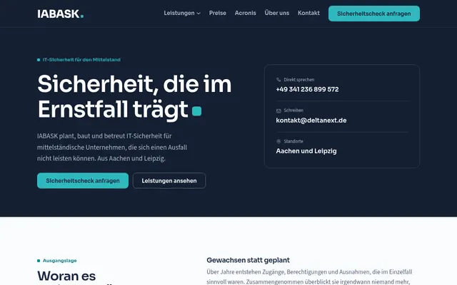 Startseite von IABASK