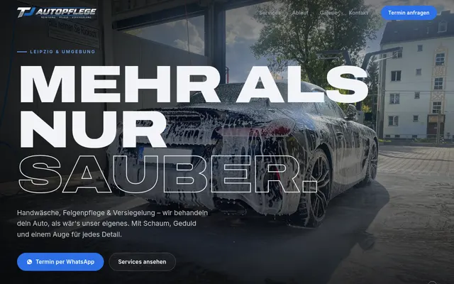 Startseite von TJ Autopflege